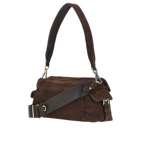 PRADA Black Leather Shoulder Bag