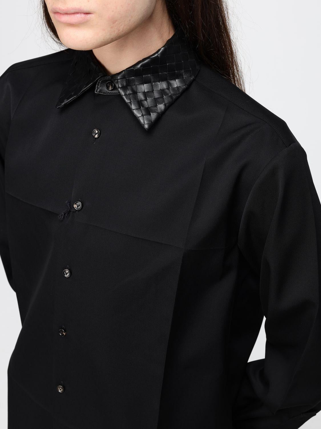 Bottega Veneta Black Long Sleeve Button-Up Shirt