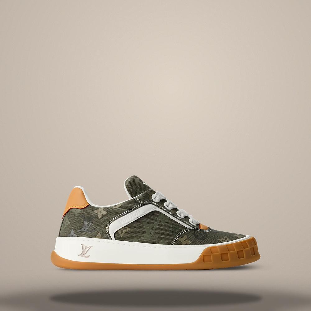 Louis Vuitton Men's Khaki Green Low Top Sneakers