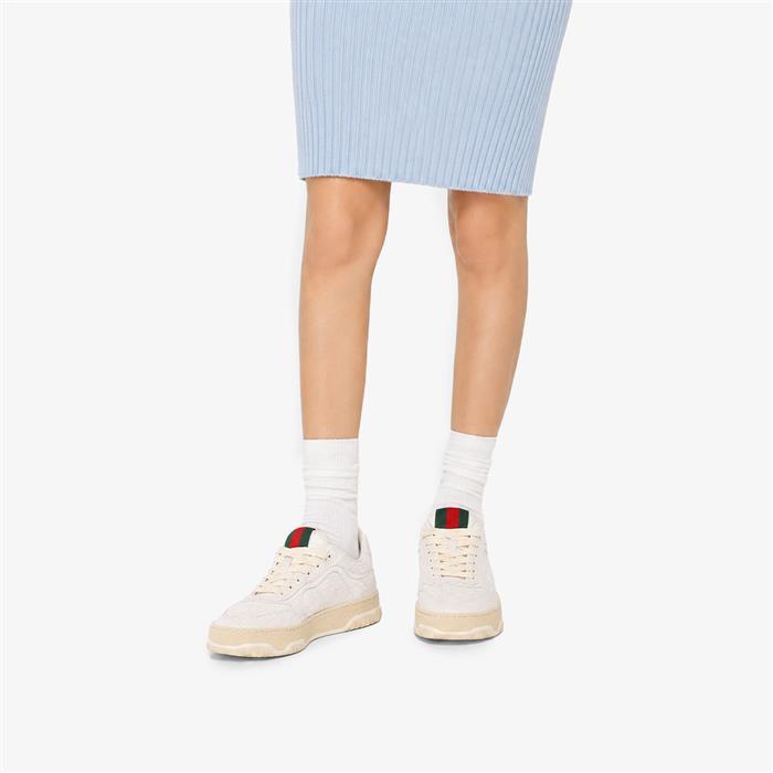 GUCCI ReWeb Women’s Low-Top Sneakers White Leather