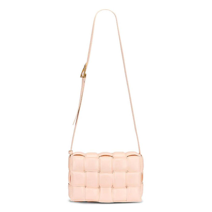 Bottega Veneta Maxi Intrecciato Leather Crossbody Bag Pink