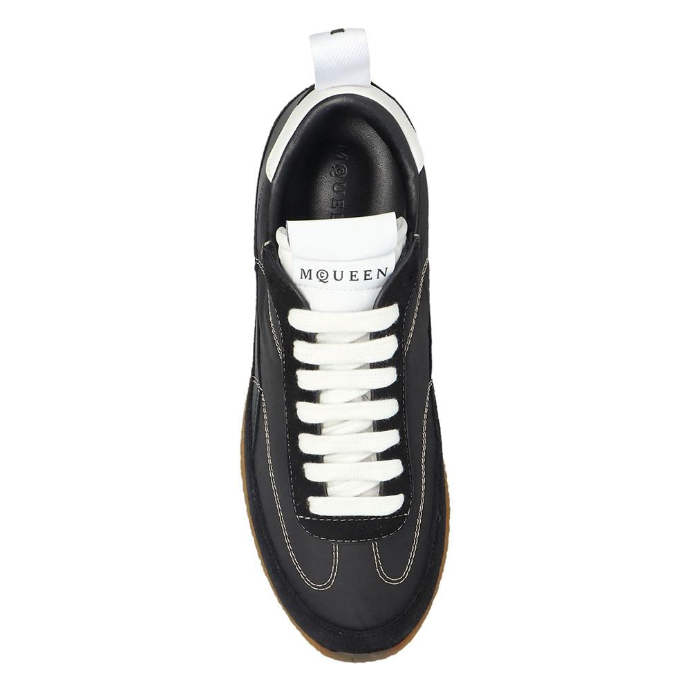 Alexander Mcqueen Black Leather Low-Top Sneakers Women 856192 WIAJN 1192