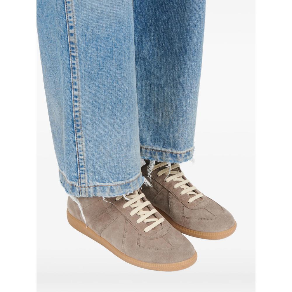 Maison Margiela White Leather Low-Top Sneakers