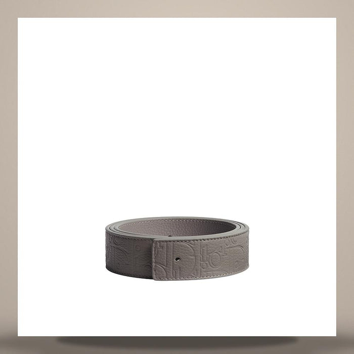 DIOR Reversible Trianon Gray Dior Gravity Leather Belt 35mm 4800ZZMMS H00G