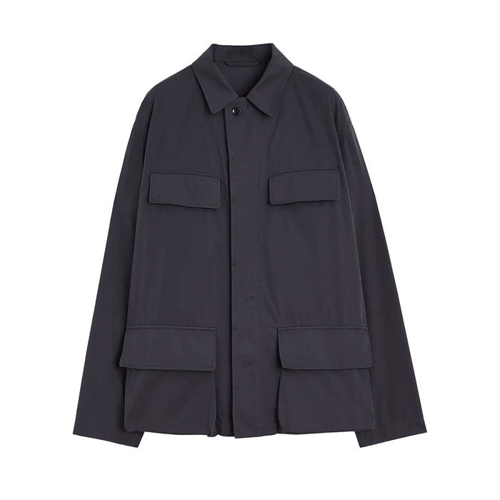 Lemaire Charcoal Workwear Jacket for Men OW1122 LF1352