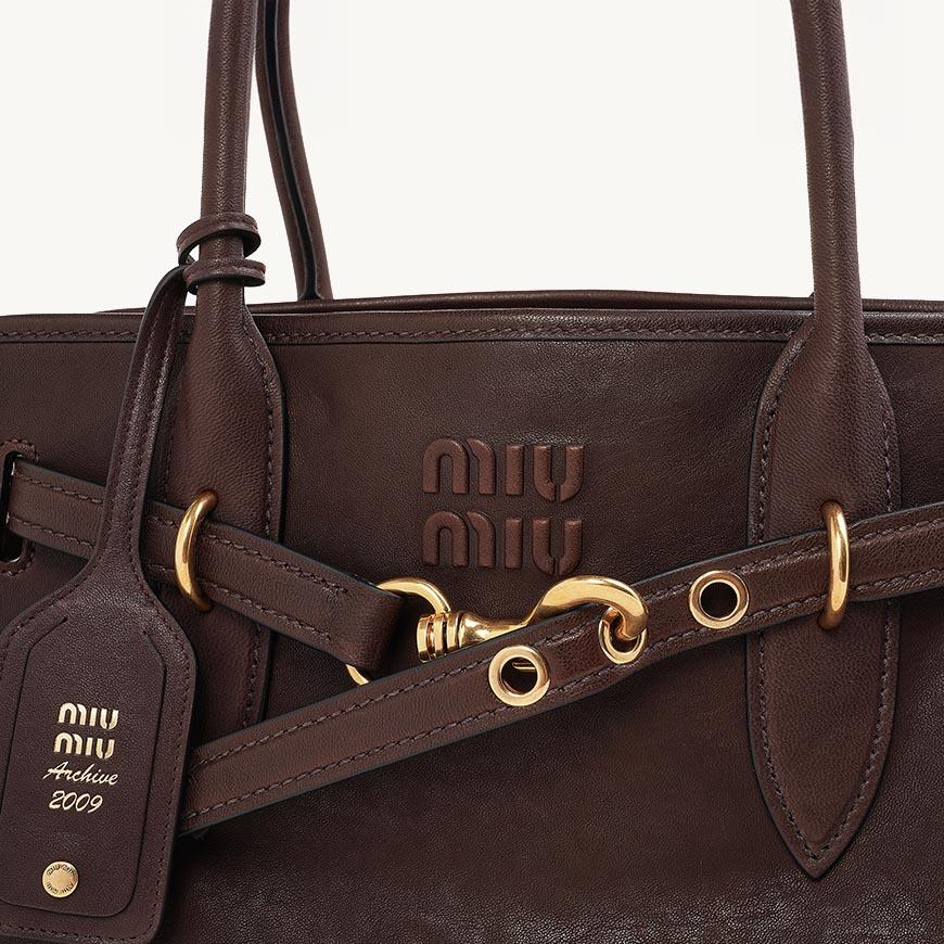 Miu Miu Avant-Garde Nappa Leather Tote Bag for Women