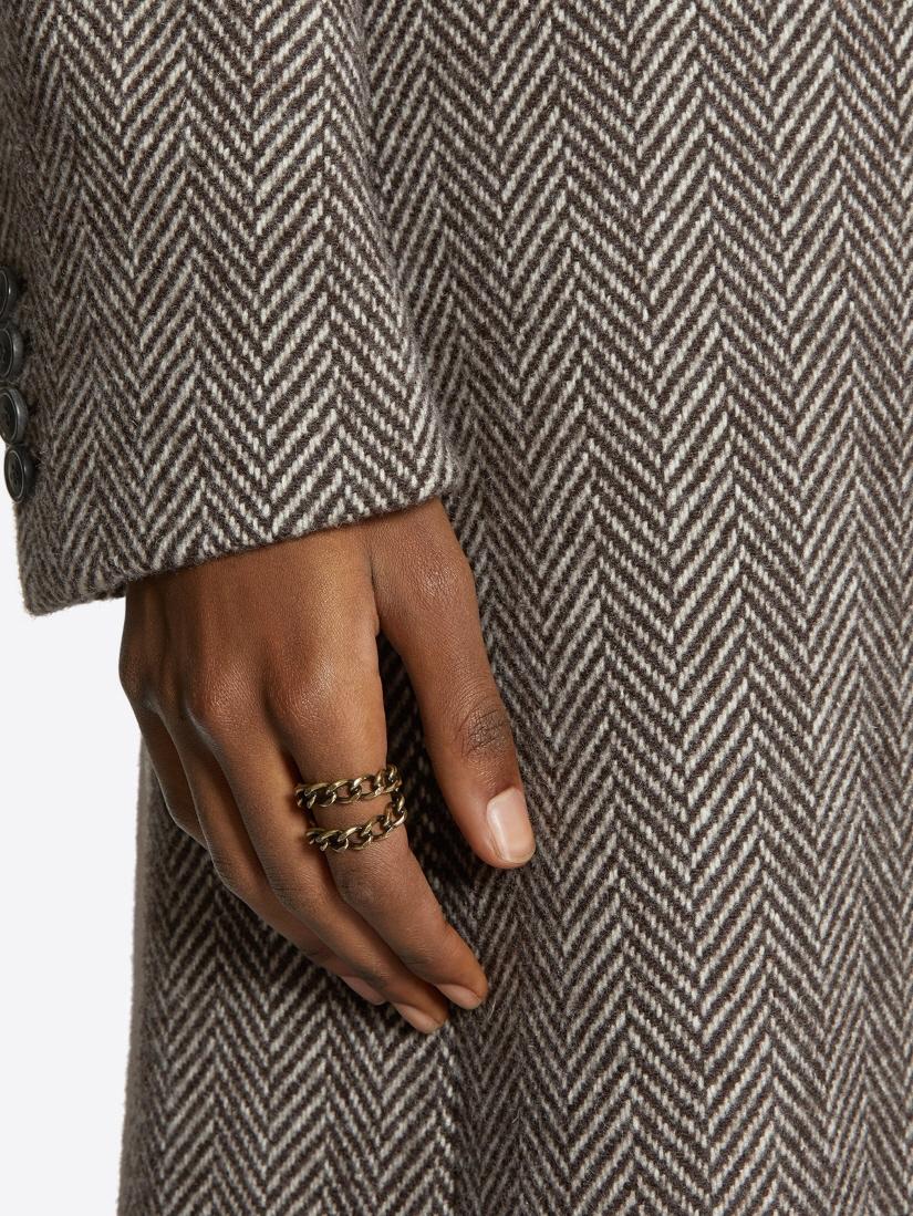 Dries Van Noten Double Chain Ring Unisex Jewelry 242018239061913