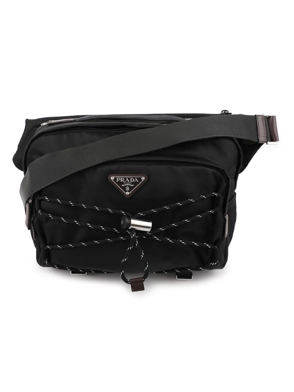 PRADA Speedlock Re-Nylon and Leather Crossbody Bag
