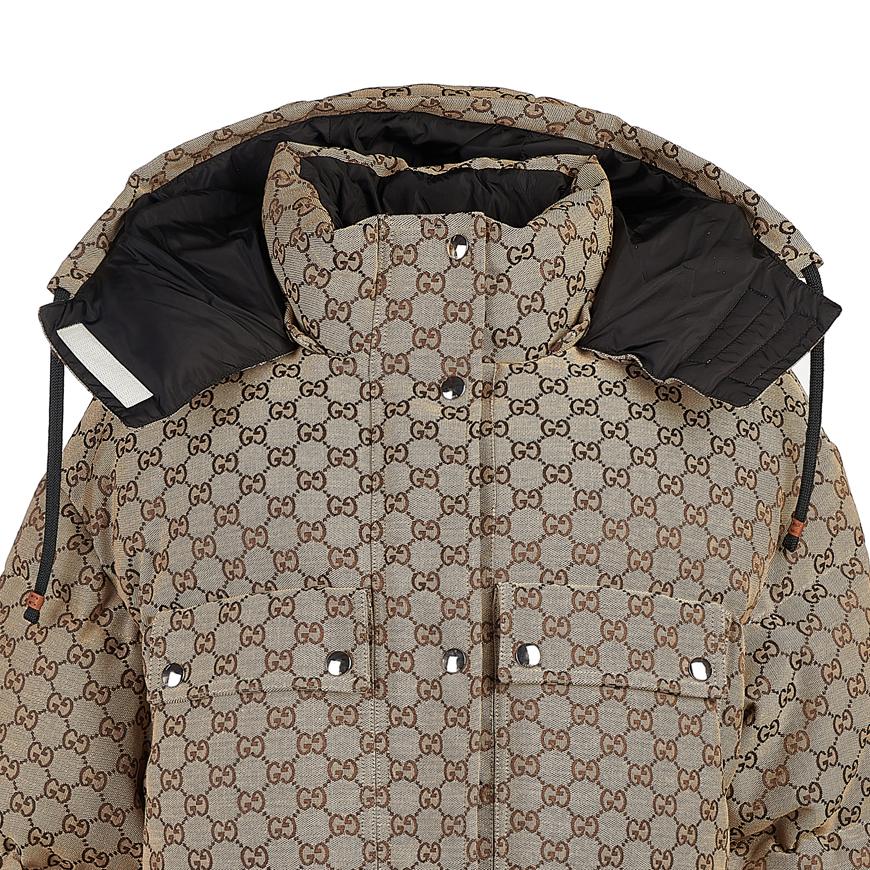 GUCCI Women's GG Cotton Canvas Puffer Jacket 717558 Z9AAR 2184