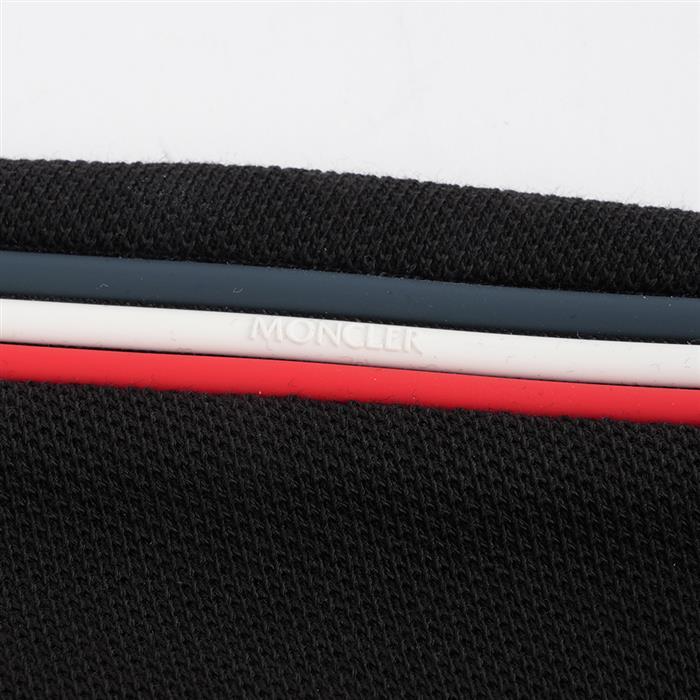 Moncler Logo Patch Polo Shirt Black Men’s Cotton