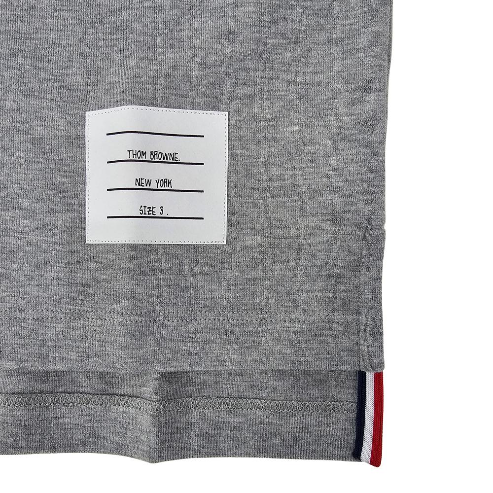 THOM BROWNE Diagonal Stripe Milano Cotton Polo Shirt
