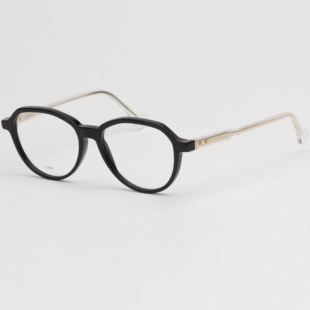 LOEWE Black Acetate Rectangle Eyeglass Frames Unisex LW50010U 001