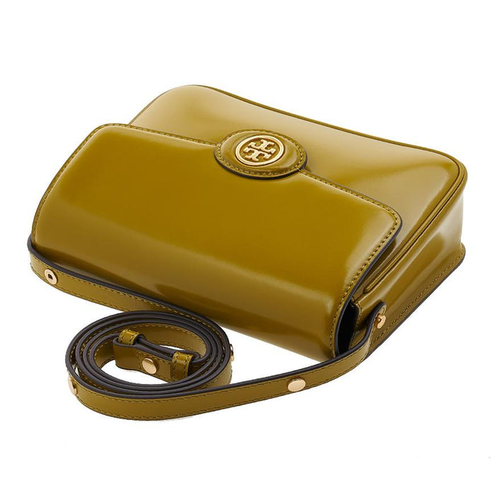 Tory Burch Robinson Leather Shoulder Bag Green Women’s