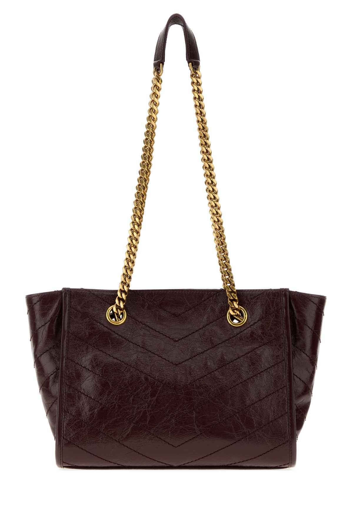 Saint Laurent Red Leather Tote Bag