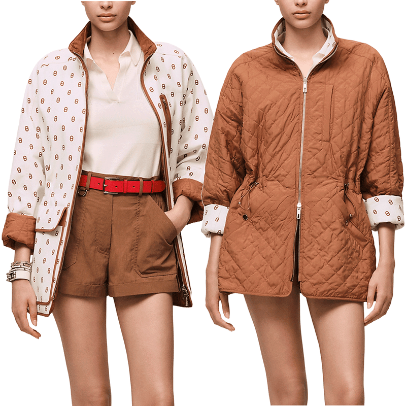 HERMES Women Chandaal Reversible Short Coat