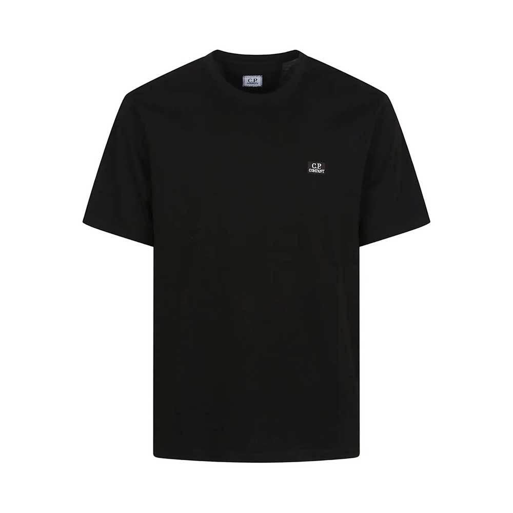 CP Company Jersey Short Sleeve Logo T-Shirt Black Men's