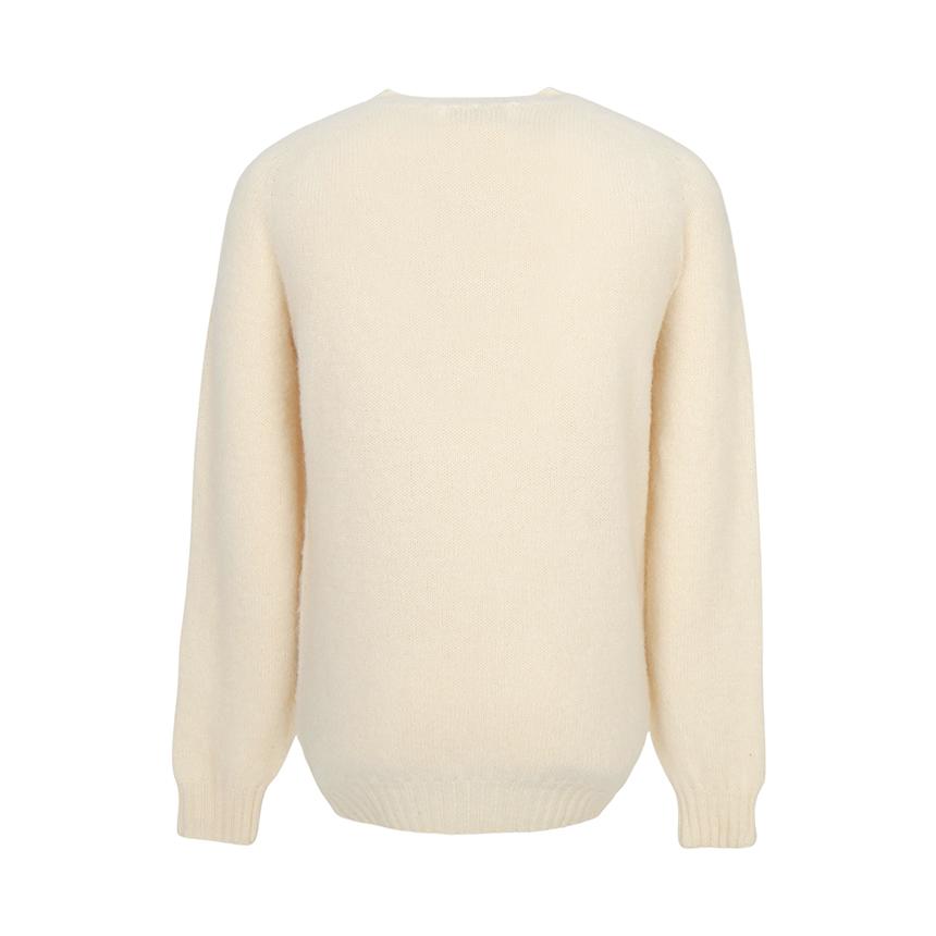 Harley OF SCOTLAND Shaggy Dog Wool Crewneck Sweater Men M3834 7 VANILLA