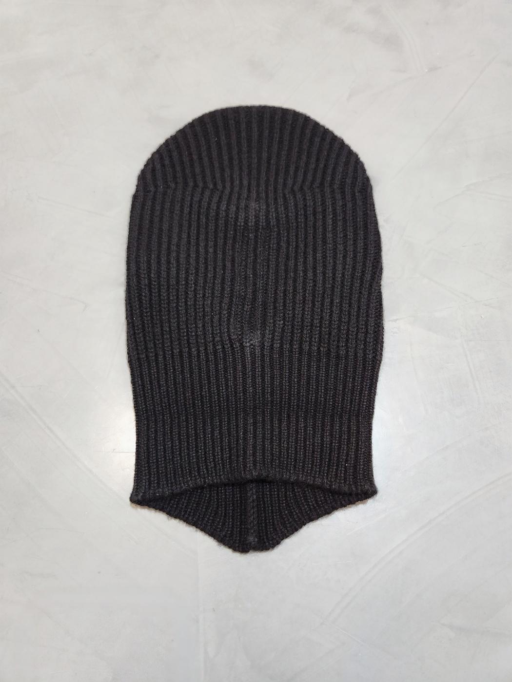 Rick Owens Black Wool Knit Skull Balaclava RR02D6490 KWV 09