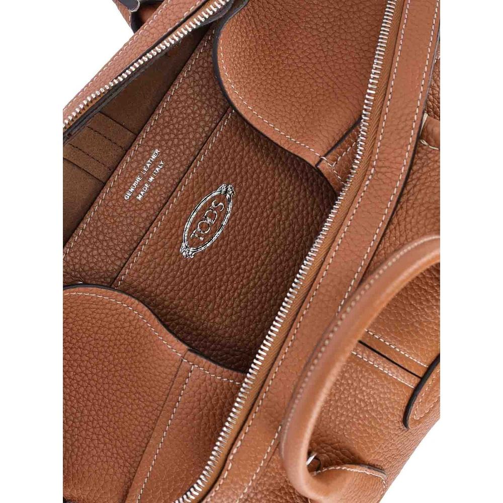 Tods Mini Bowling Tote Bag Saffiano Leather Blue
