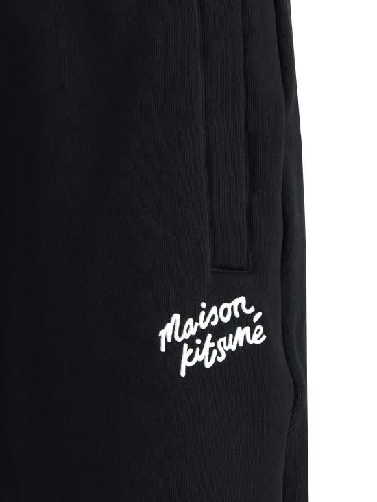 Maison Kitsune Handwriting Comfort Jogger Pants Black Men’s NM01124 KM0321 O197