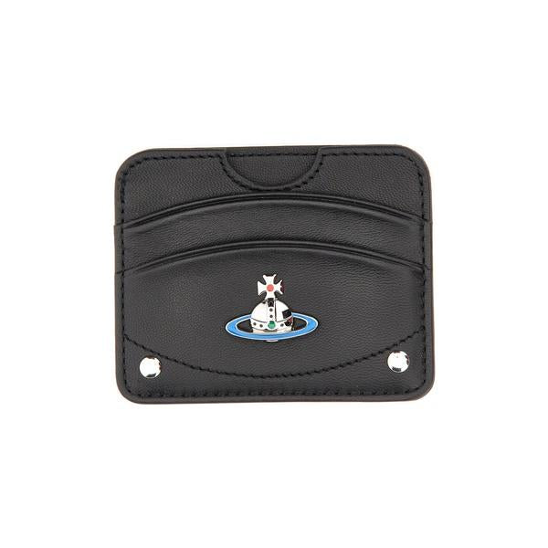 Vivienne Westwood Nappa Leather Half Moon Card Holder Black