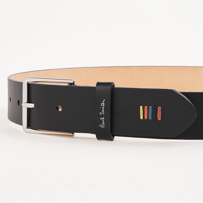 Paul Smith Men’s Stripe Stitch Leather Belt 7946 NSTITC 79A