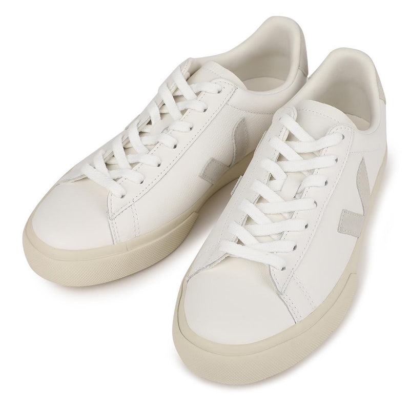 VEJA Campo Leather White Natural Low-Top Sneakers