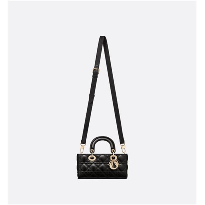 DIOR Lady D-Joy Small Shoulder Bag Black Leather
