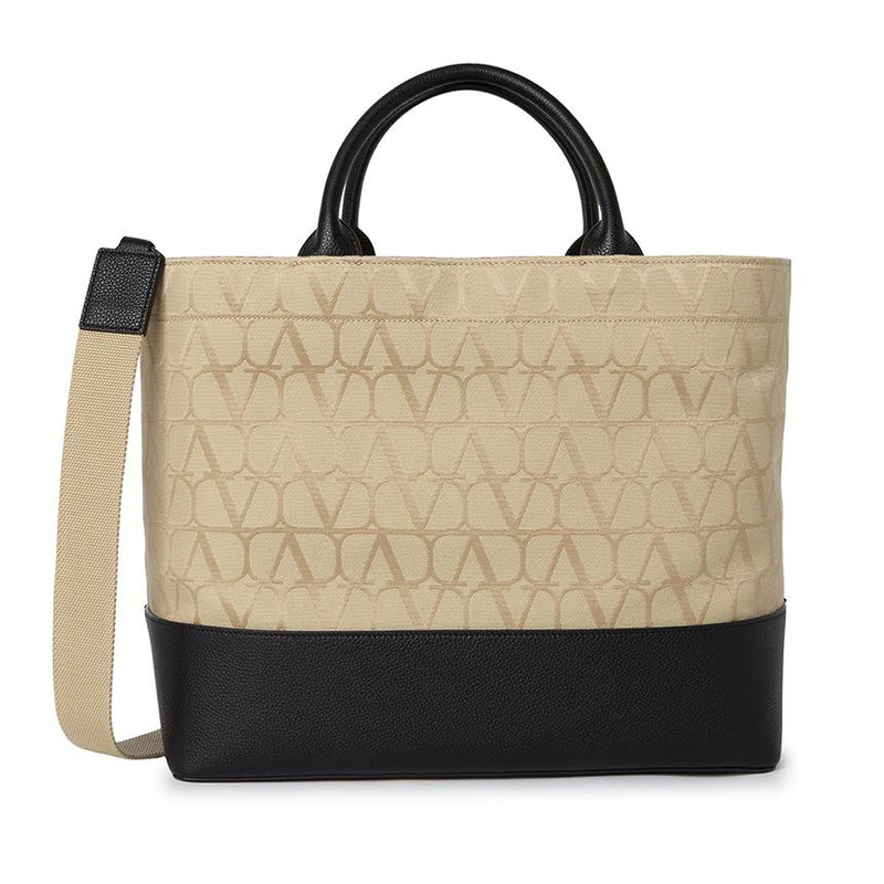 VALENTINO Men’s Leather Tote Bag Navy