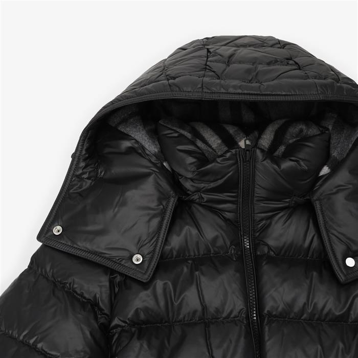 BURBERRY Sandsend Belted Hooded Down Short Puffer Jacket for Women
