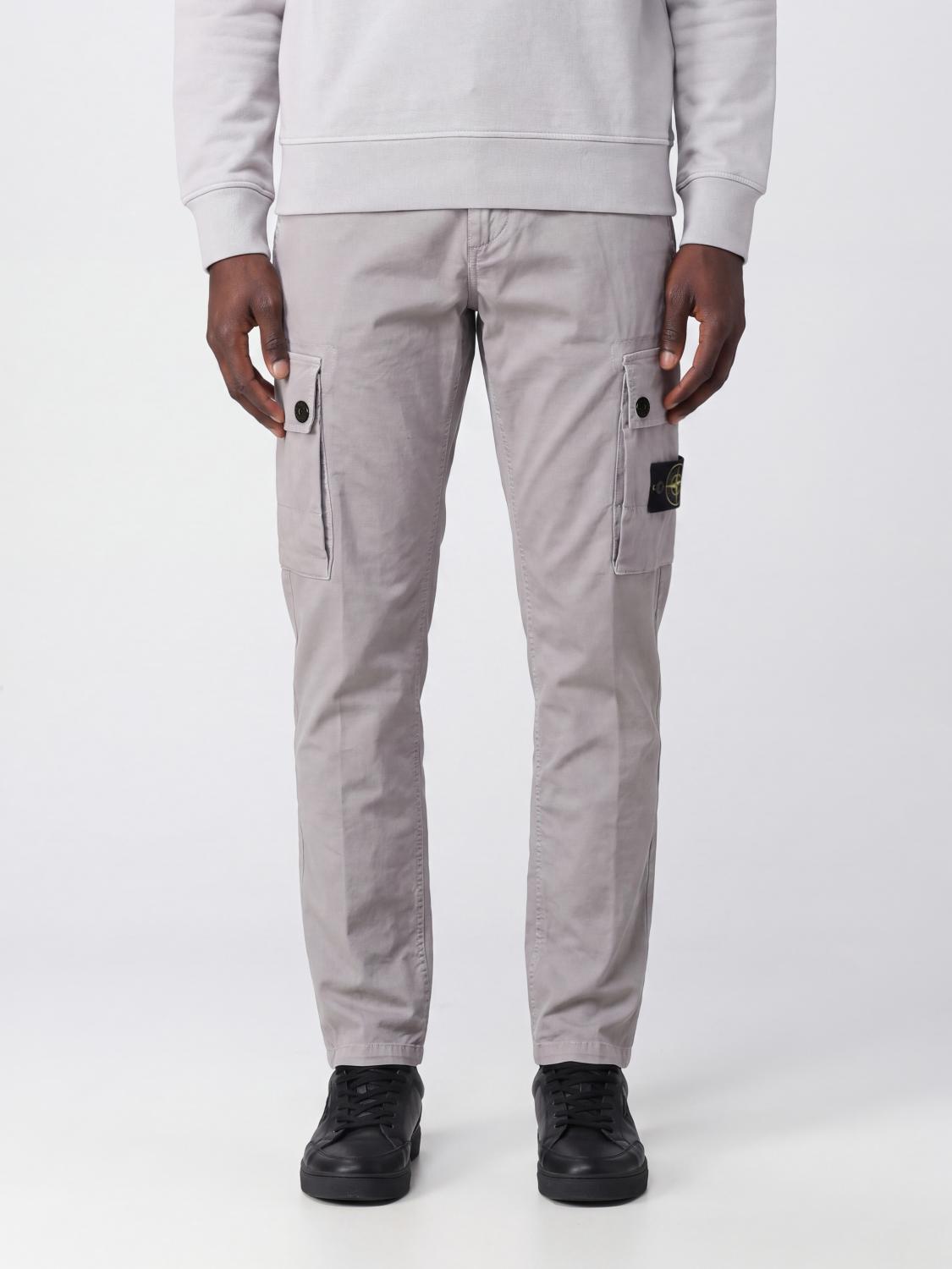 STONE ISLAND Green Cotton Cargo Pants