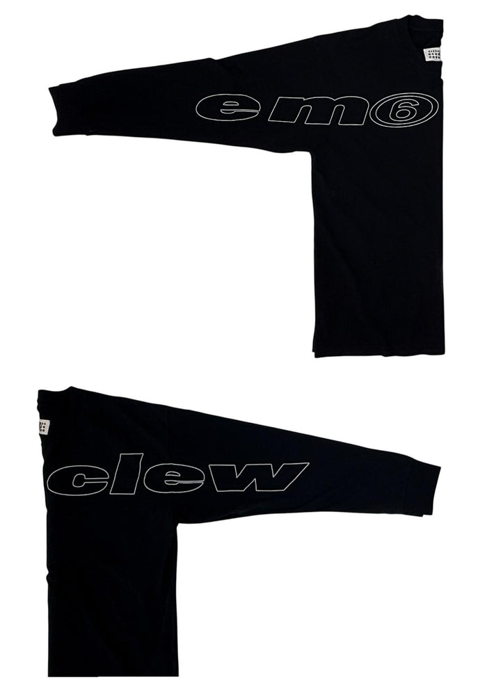 MM6 Lettering Long-Sleeve T-Shirt Black Unisex