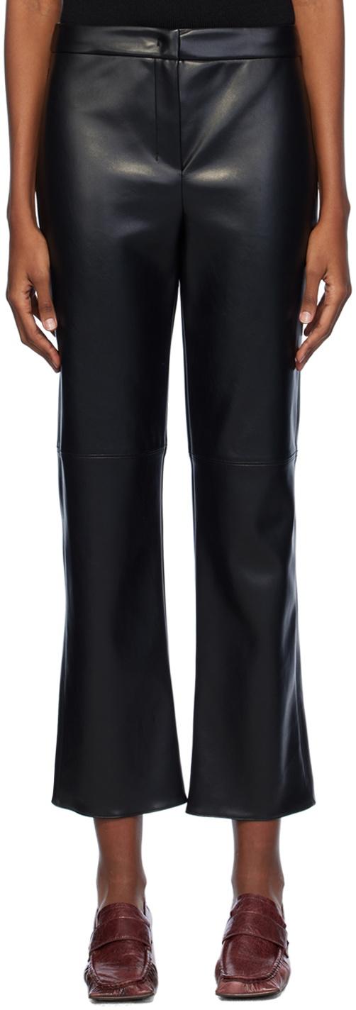 Max Mara Black Leather Pants 2978601300429786013600004 BLACK DOM
