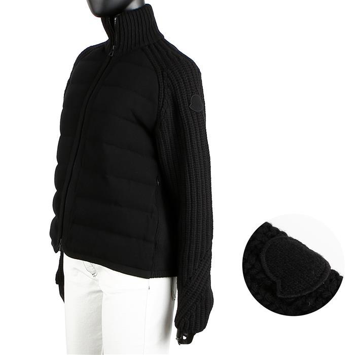 Moncler Logo Patch Down Padded Cardigan Jacket 9B00031 M1241 999