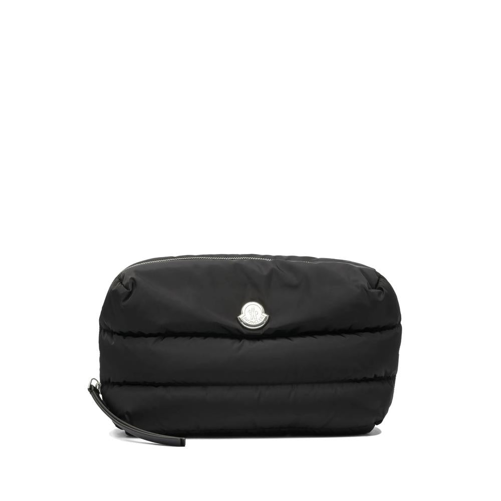 Moncler Black Leather Clutch Bag