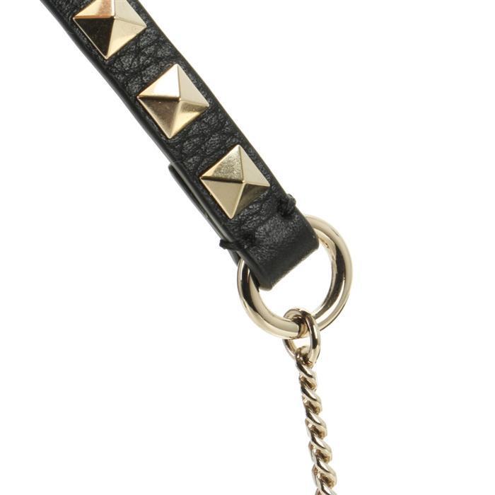 VALENTINO Mini Rockstud Leather Crossbody Bag Black 6W2P0AG8 VSH 0NO