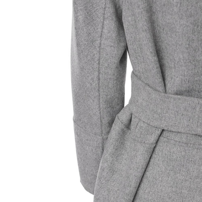 Max Mara Women's Gray Melange Belted Wool Coat 2390111031 070