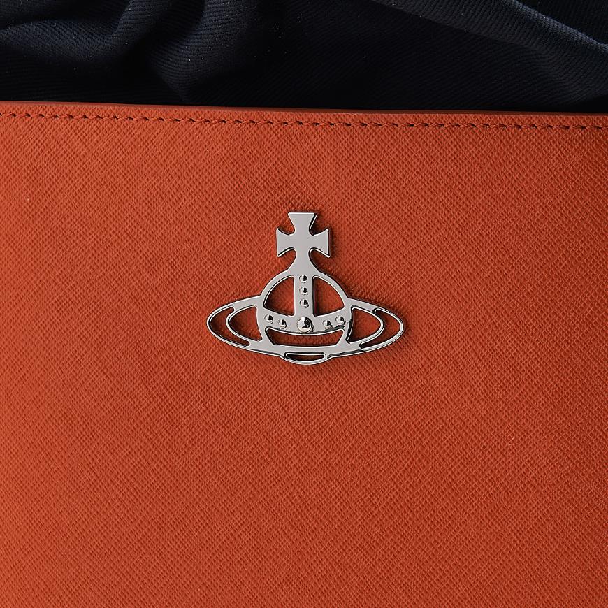 Vivienne Westwood Saffiano Drawstring Crossbody Bag