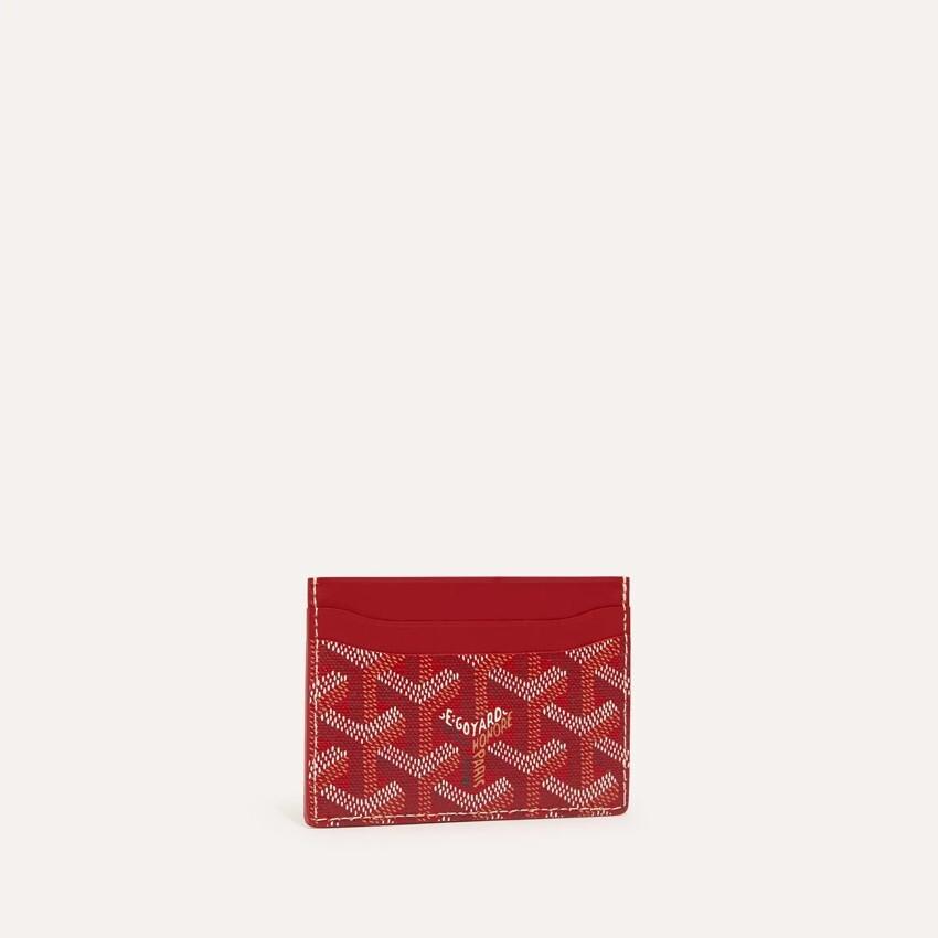 GOYARD Red Saint Sulpice Women’s Card Holder Wallet