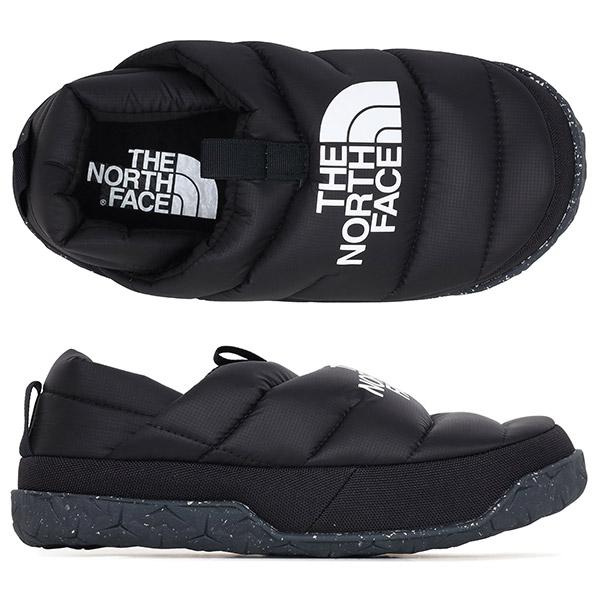 The North Face Black White Nuptse Padded Mule Slip-On Loafers