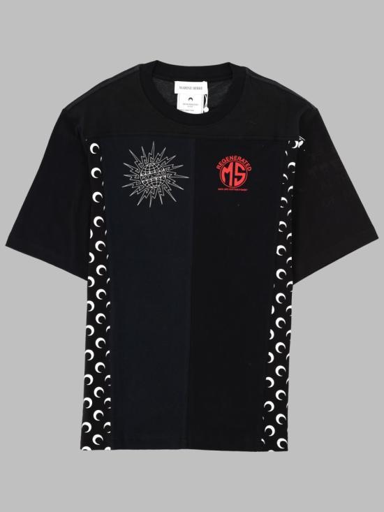 Marine Serre Upcycled Graphic T-Shirt Black Men’s MTT102 AUJER0003 BK99