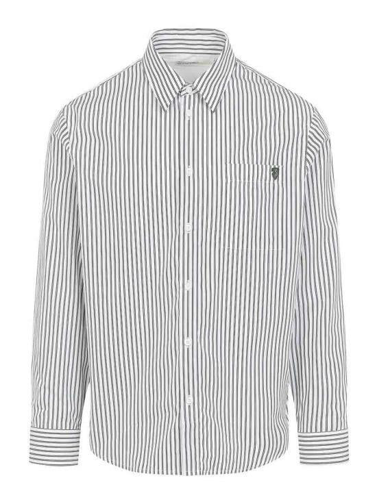 BURBERRY Stripe Cotton Long-Sleeve Shirt
