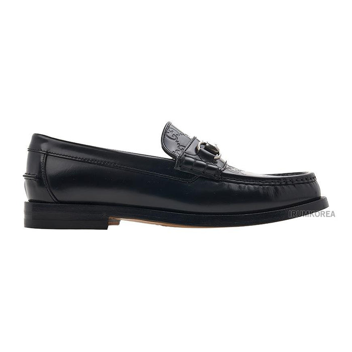 GUCCI Men's Horsebit Loafers Black Leather Loafer