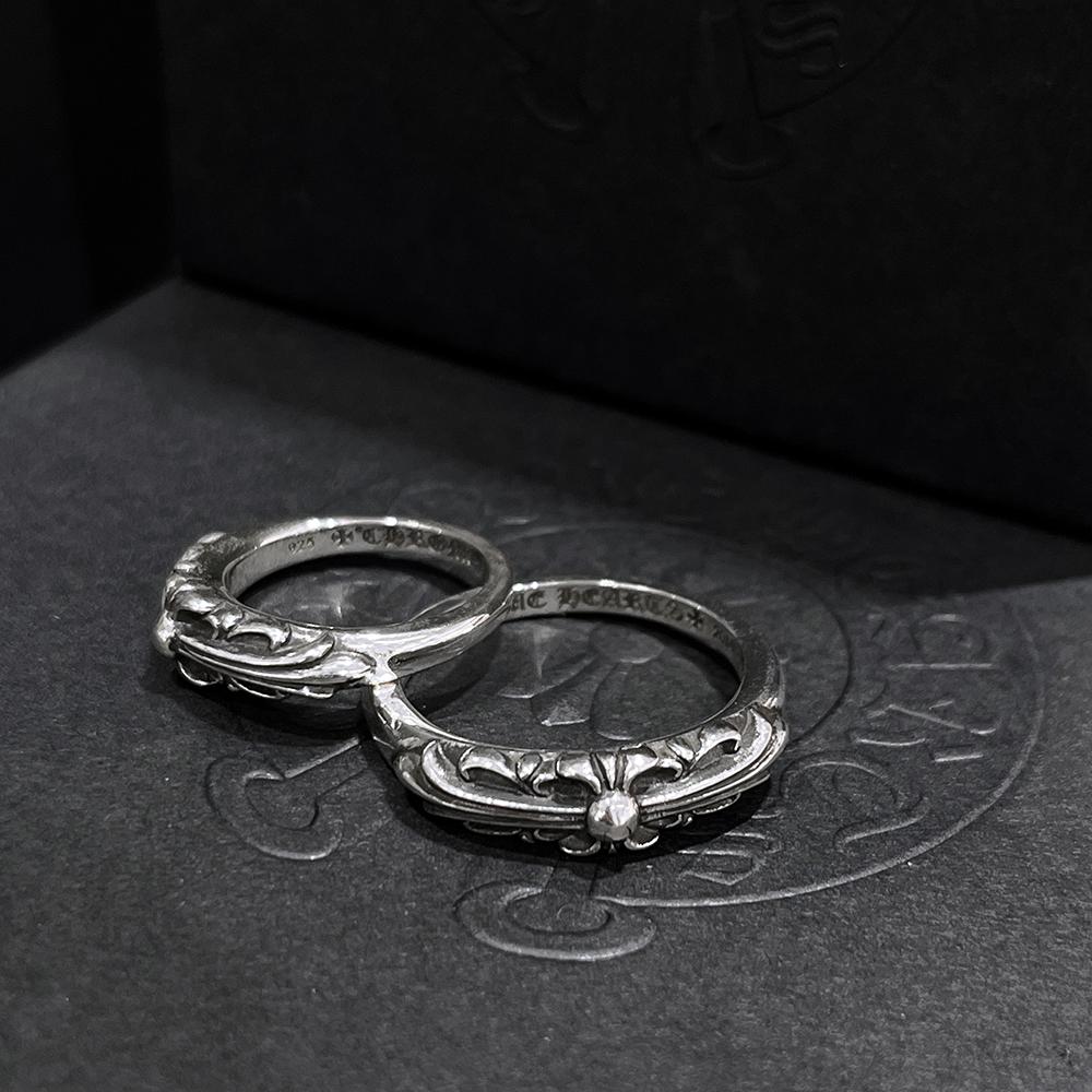 Chrome Hearts Baby Floral Cross Ring Men's Jewelry