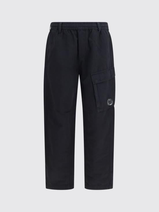 CP Company Black Straight Classic Pants for Men
