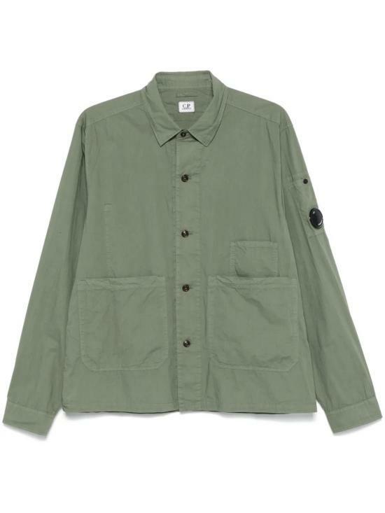 CP Company Poplin Overshirt Green Men’s Long Sleeve Shirt