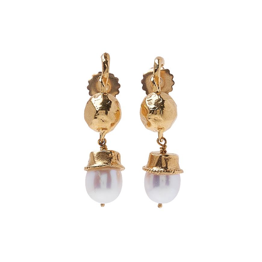 ALIGHIERI Return to Innocence Pearl Earrings FJ5519 ABRZ 24GOLD