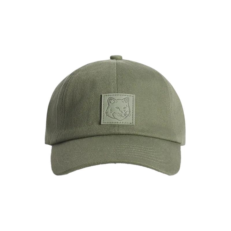 Maison Kitsune Fox Head Leather Patch Baseball Cap OM06104 WW0096 0079