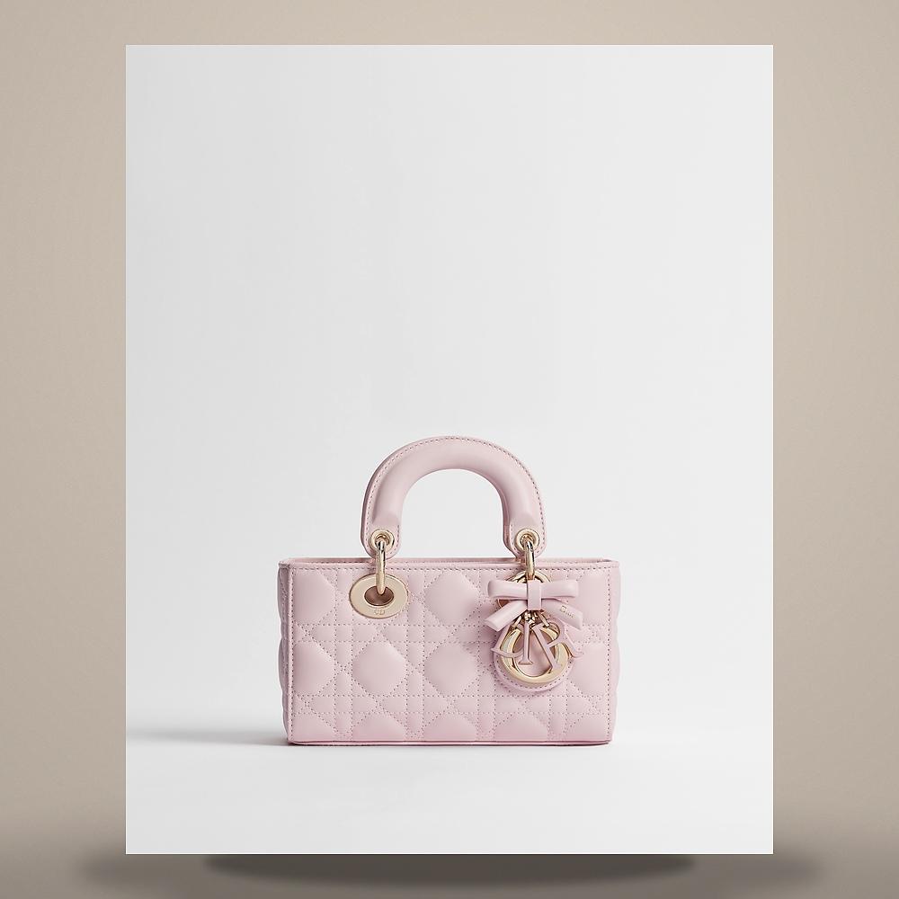 DIOR Lady D-Joy Mini Bag Rose Tendre Cannage Lambskin Shoulder Ba M0636OFJA M29N