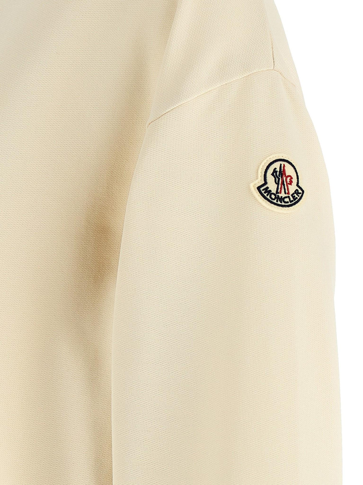 Moncler White Cotton Logo Sweatshirt